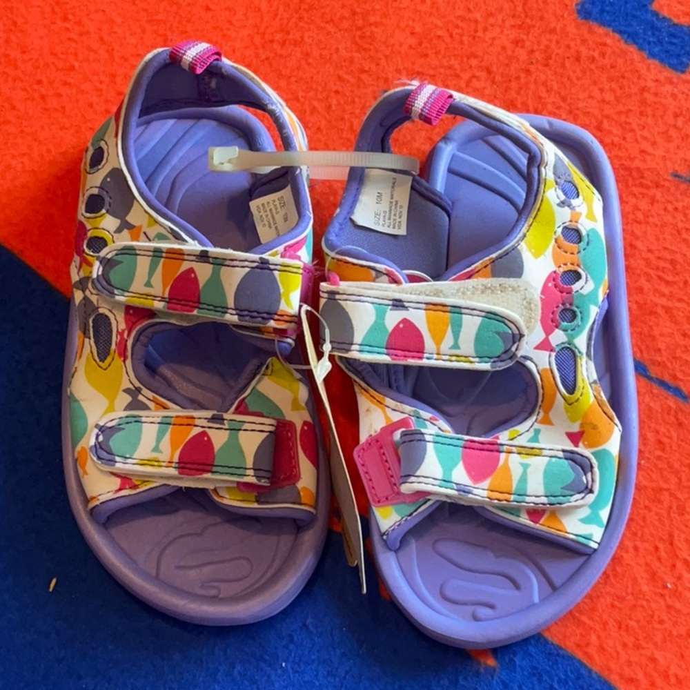 Carter’s Footwear Playa-G Purple Multi Colored Sandals Size 10M, NWT